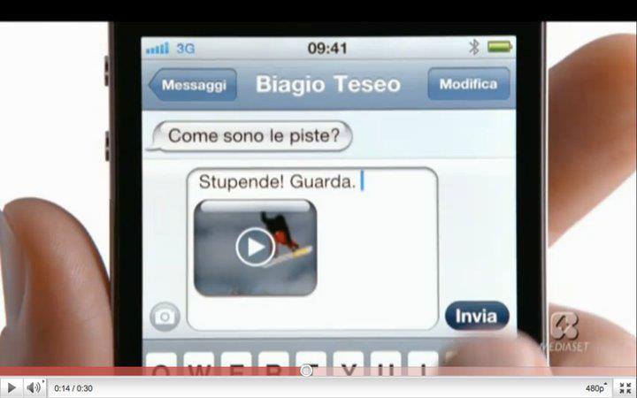 iPhone 4 spot TV Italia Biagio Teseo